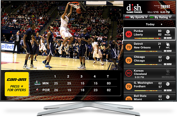 TV featuring Game Finder Sports programming